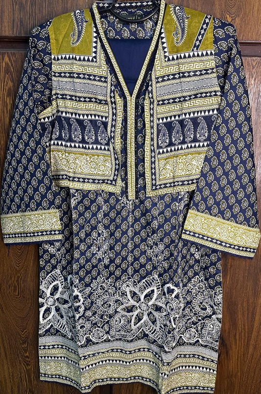 Bin Saeed | Stitched Embroidered with Coat 3pc Collection
