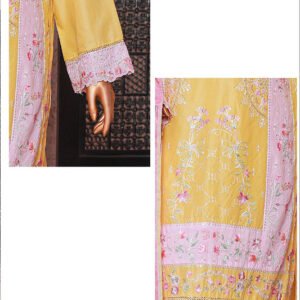 Bin Saeed | Stitched 3-Piece Embroidered Lawn Suit