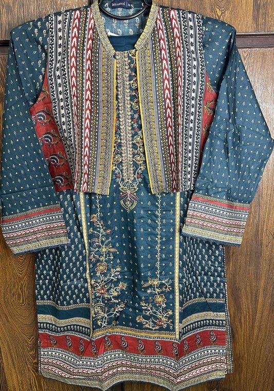 Bin Saeed | Stitched Embroidered with Coat 3pc Collection