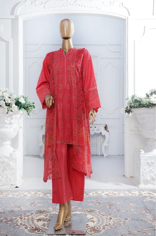 Bin Saeed | Stitched Embroidered Lawn With Gown In Sale