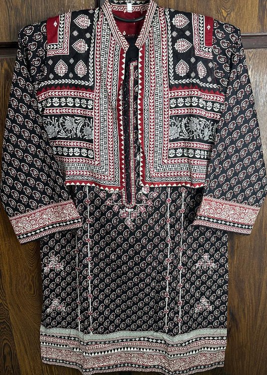 Bin Saeed | Stitched Embroidered with Coat 3pc Collection