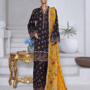 Bin Saeed | Stitched 3PC Luxury Embroidered Chikankari Cotton Collection