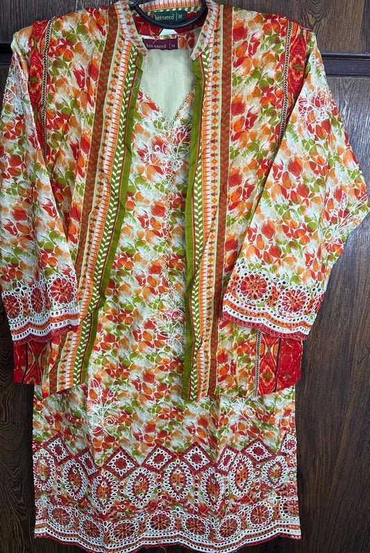 Bin Saeed | Stitched Embroidered with Coat 3pc Collection