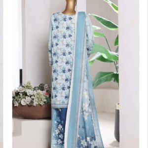 BIN SAEED | Stitch 3 Pc Printed Khaddar With [Flapper Trouser]