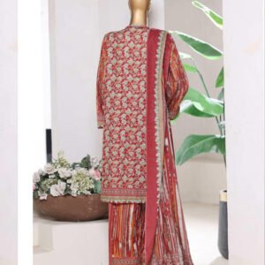BIN SAEED | Stitch 3 Pc Printed Khaddar With [Flapper Trouser]