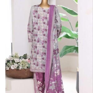 BIN SAEED | Stitch 3 Pc Printed Khaddar With [Flapper Trouser]