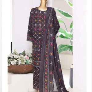 BIN SAEED | Stitch 3 Pc Printed Khaddar With [Flapper Trouser]