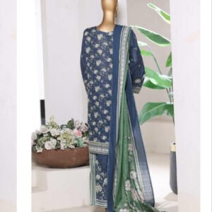 BIN SAEED | Stitch 3 Pc Printed Khaddar With [Flapper Trouser]