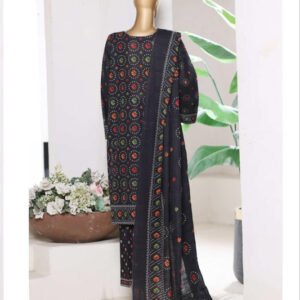 BIN SAEED | Stitch 3 Pc Printed Khaddar With [Flapper Trouser]