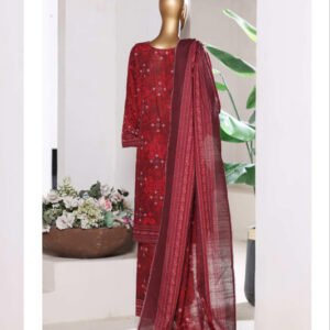 BIN SAEED | Stitch 3 Pc Printed Khaddar With [Flapper Trouser]