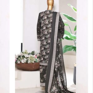 BIN SAEED | Stitch 3 Pc Printed Khaddar With [Flapper Trouser]